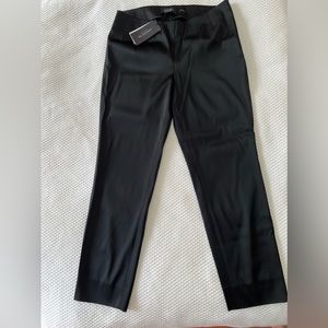 NWT Lafayette 148 New York Black Satin Pants Stanton Sz 6